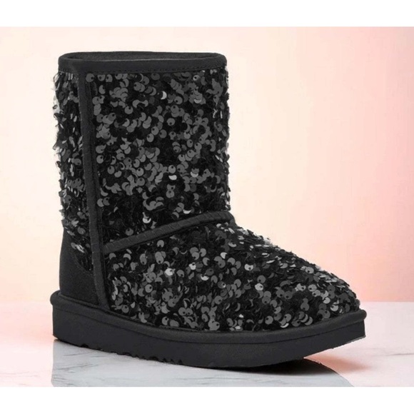 UGG Kids Classic short chunky sequin boots - Picture 2 of 13